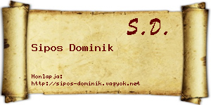 Sipos Dominik névjegykártya
