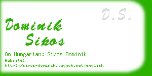 dominik sipos business card